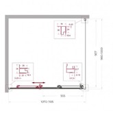 Душевой угол BelBagno Uno 195 AHF 31 1100x1000 хром, прозр.стекло 