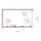 Душевой угол BelBagno Uno 195 AHF 31 1200x700 хром, прозр.стекло 