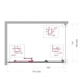 Душевой угол BelBagno Uno 195 AHF 31 1200x800 черный матовый, прозр.стекло 