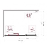 Душевой угол BelBagno Uno 195 AHF 31 1200x900 черный матовый, матовое стекло 