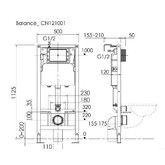 Инсталляция для унитаза Ceramicanova Balance