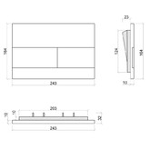 Клавиша смыва Ceramicanova Balance Rect белый