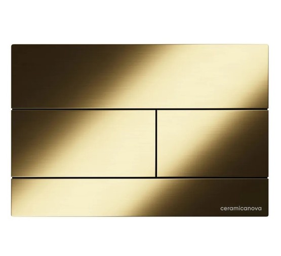 Клавиша смыва Ceramicanova Balance Rect золото брашированное