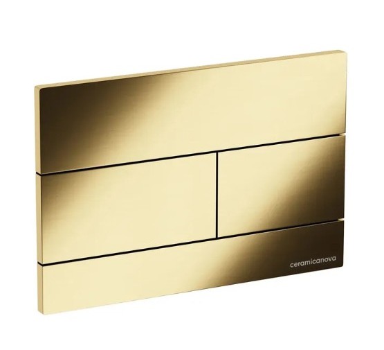Клавиша смыва Ceramicanova Balance Rect золото брашированное