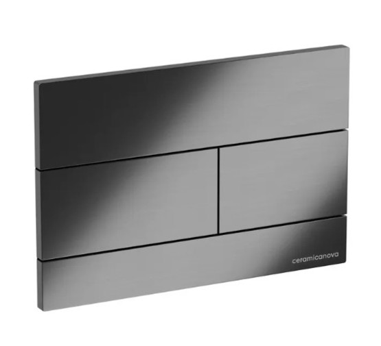 Клавиша смыва Ceramicanova Balance Rect оружейная сталь