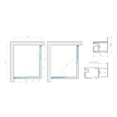 Душевой угол Vegas Glass ZA-F NOVO 1100x950 черный матовый, прозр.стекло