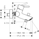 Смеситель для ванны HANSGROHE Talis S2 32440000