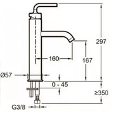 Смеситель для раковины Jacob Delafon Purist E14404-4A-CP