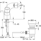 Смеситель для биде Jacob Delafon Talan E10088RU-CP