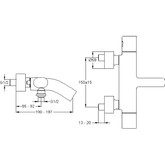 Смеситель для ванны Jacob Delafon Talan E10105RU-CP