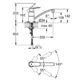 Смеситель для кухни Grohe Eurosmart Cosmopolitan 32842000