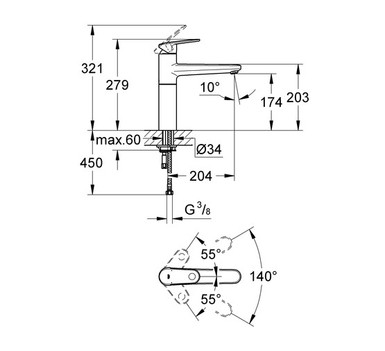 Смеситель для кухни Grohe Europlus II 33930002 