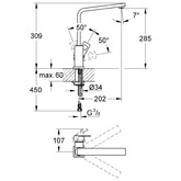 Смеситель для кухни Grohe Eurocube 31255000