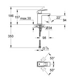 Смеситель для раковины Grohe Eurocube  23132000