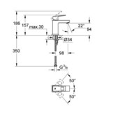 Смеситель для раковины Grohe Eurocube  23132000