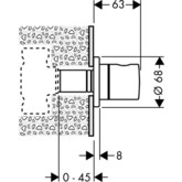 Запорный вентиль (внешняя часть) Hansgrohe СМ 15972000 СТИЛЬ S