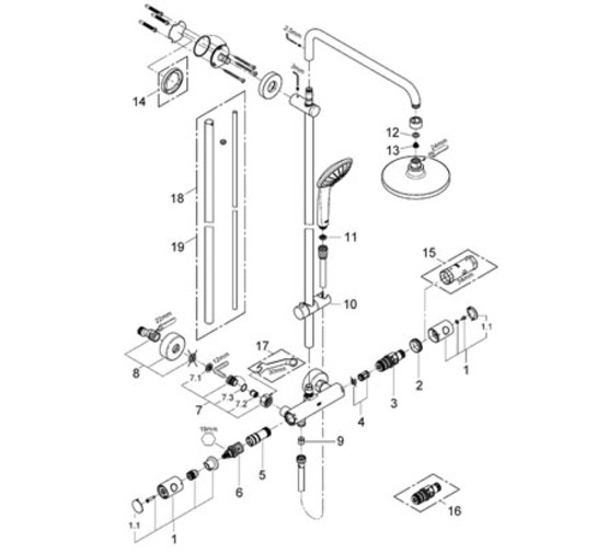 Душевая система Grohe Euphoria System 180 27296001 термостат хром 