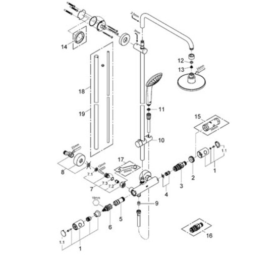 Душевая система Grohe Euphoria System 180 27296001 термостат хром 