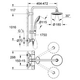 Душевая система Grohe Euphoria System 180 27296001 термостат хром 