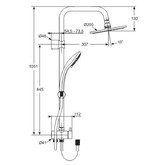 Душевая система Ideal Standart Idealrain Soft A5691AA хром