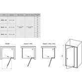 Душевая дверь Ravak Pivot PDOP2 -100 сатин + стекло Транспарент