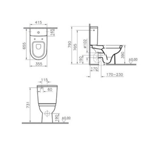 Унитаз компакт Vitra Form 300 микролифт