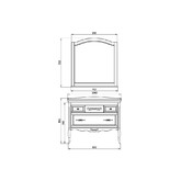 Комплект мебели ASB-Woodline Модерн 105 белый патина массив ясеня