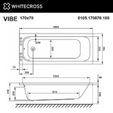 Акриловая ванна Whitecross Vibe 170x70